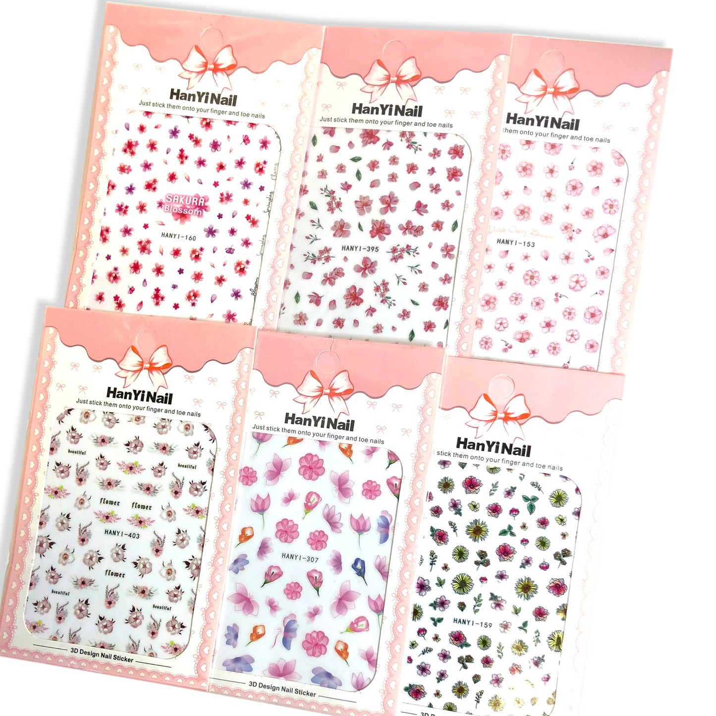 Japanese Flower Set #6 - 6 pcs