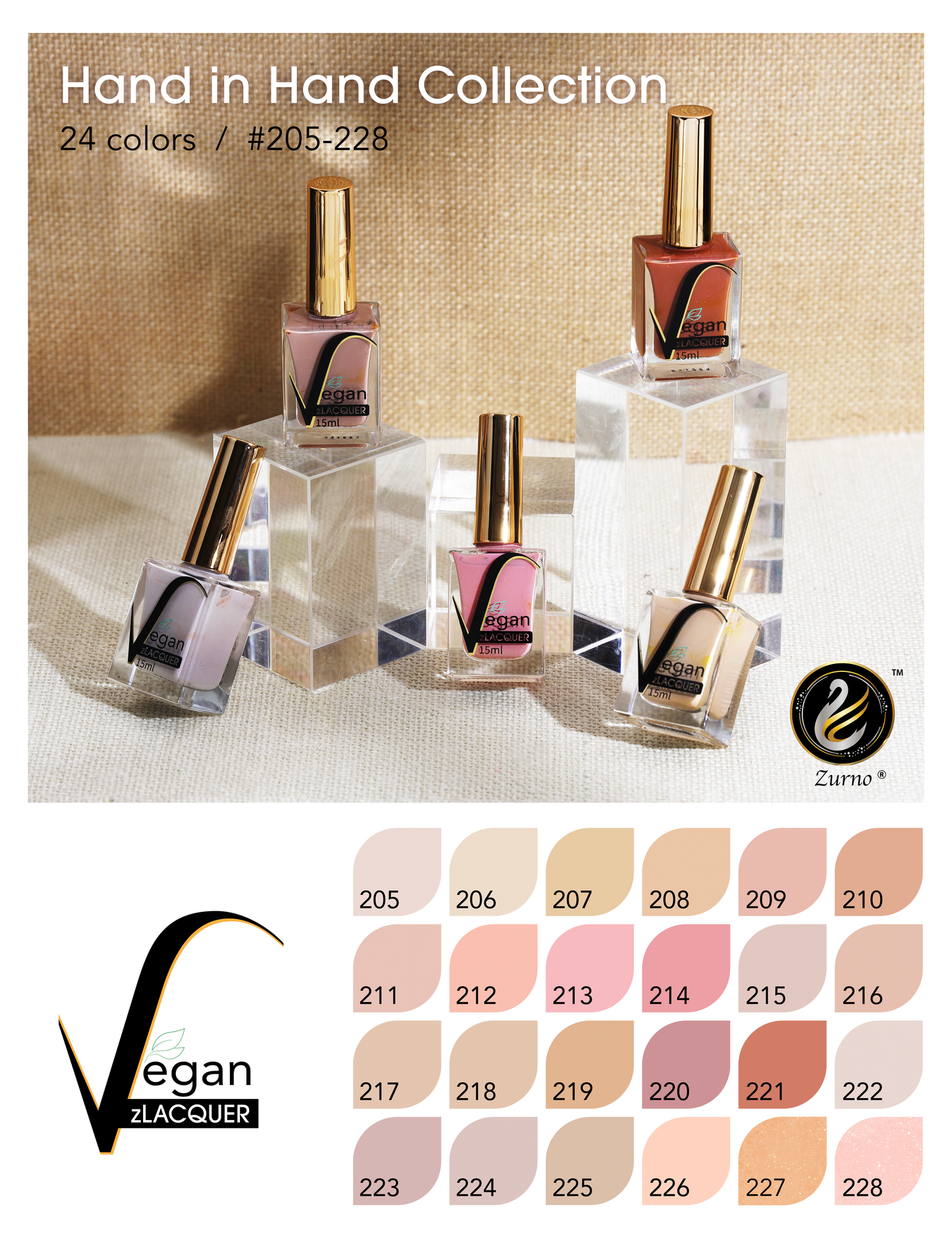 zLacquer | #205 - #228 Hand in Hand Collection - 24 Colors