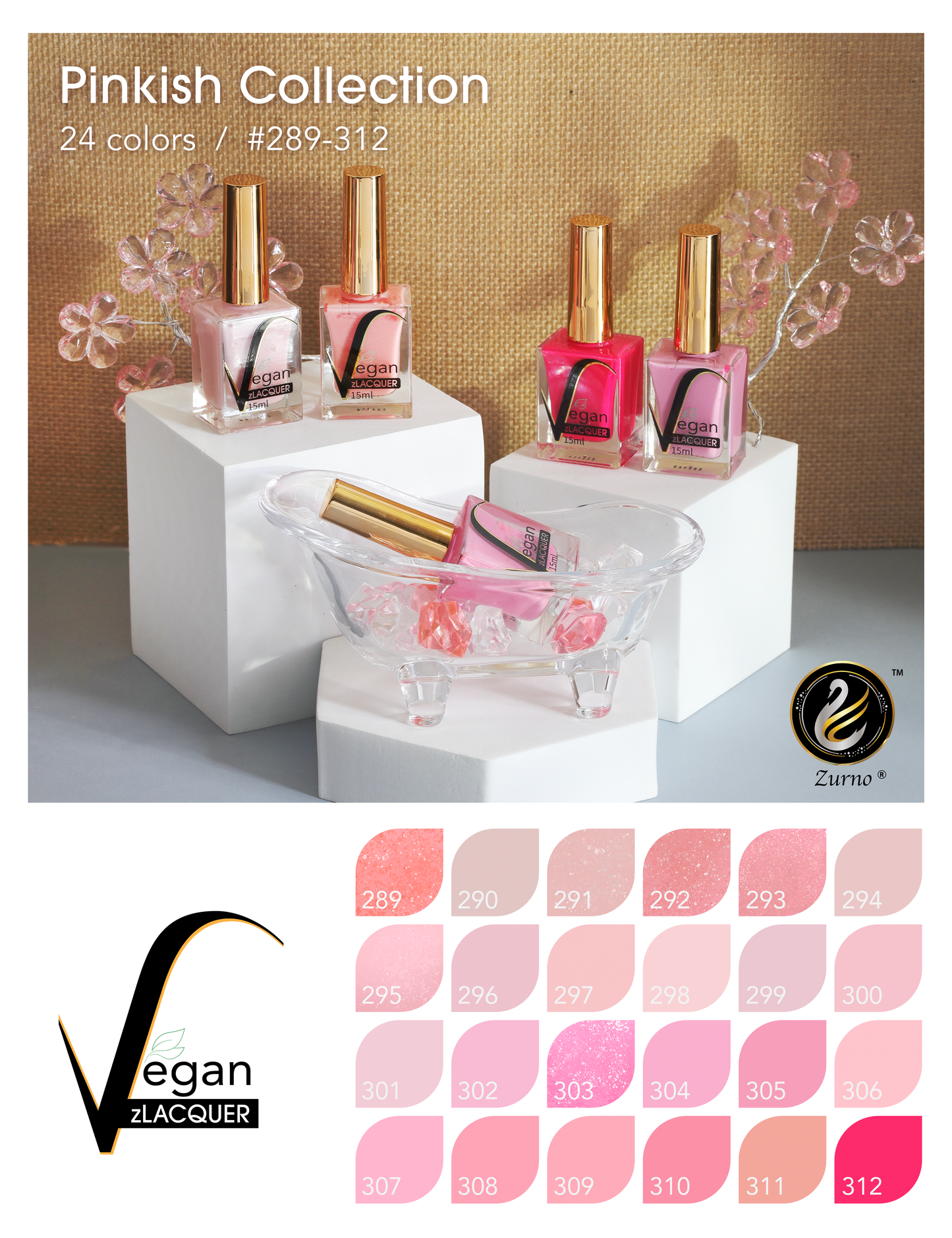 zLacquer |  #289 - #312 Pinkish Collection - 24 Colors
