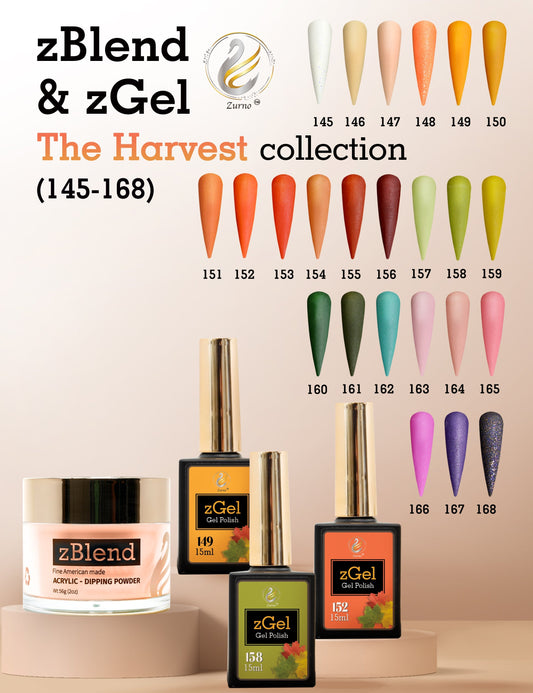 zBlend OR zGel | #145 - #168 The Harvest Collection - 24 Colors