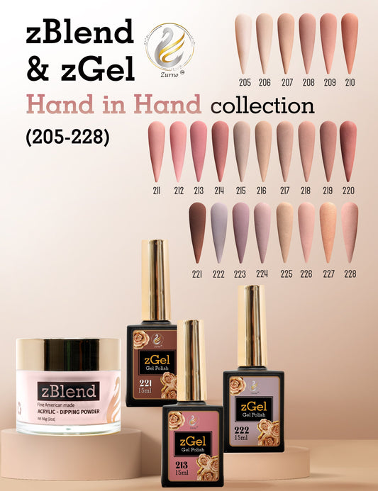 zBlend OR zGel | #205 - #228 Hand in Hand Collection - 24 Colors