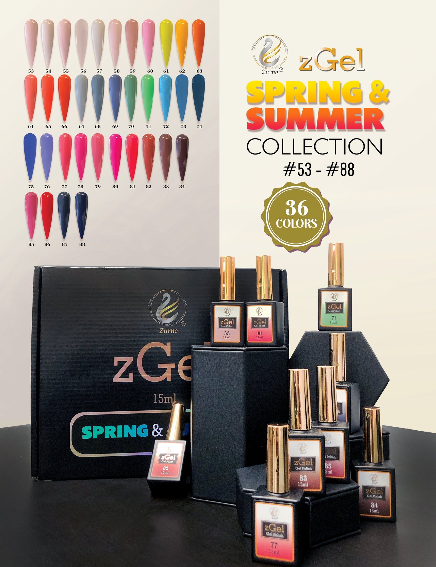zBlend OR zGel | #053 - #088 Spring & Summer Collection - 36 Colors