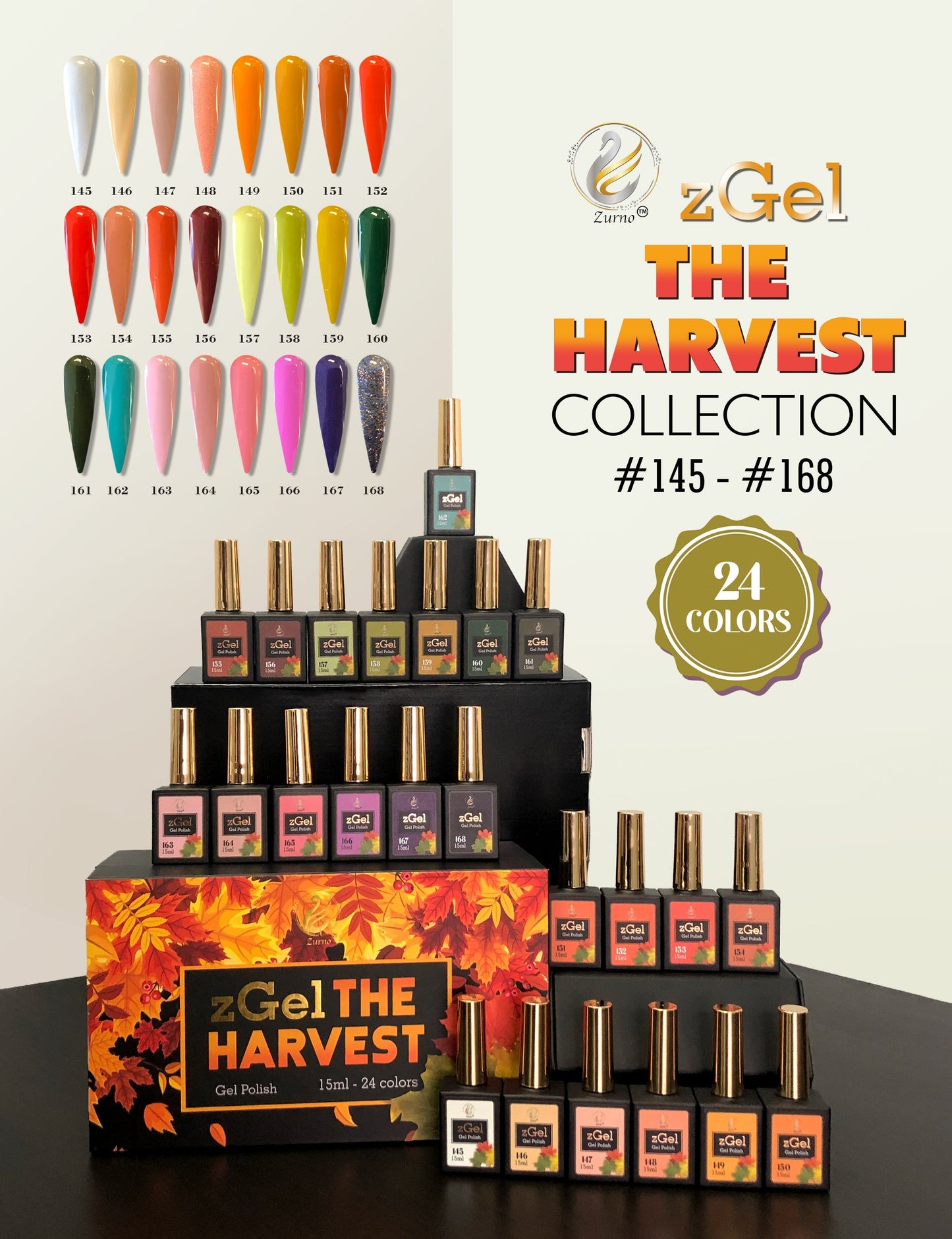 zBlend OR zGel | #145 - #168 The Harvest Collection - 24 Colors