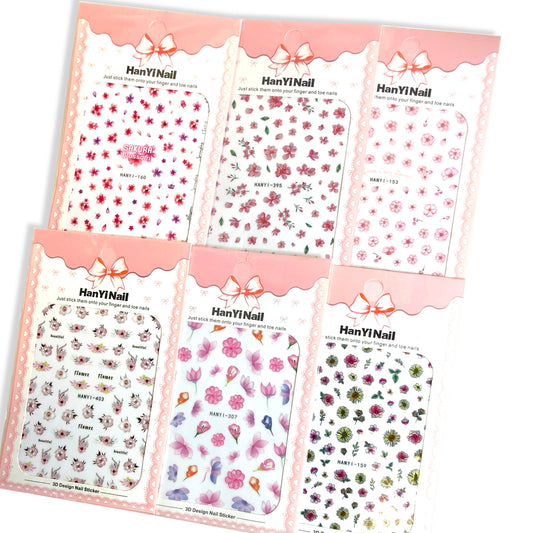 Japanese Flower Set #6 - 6 pcs