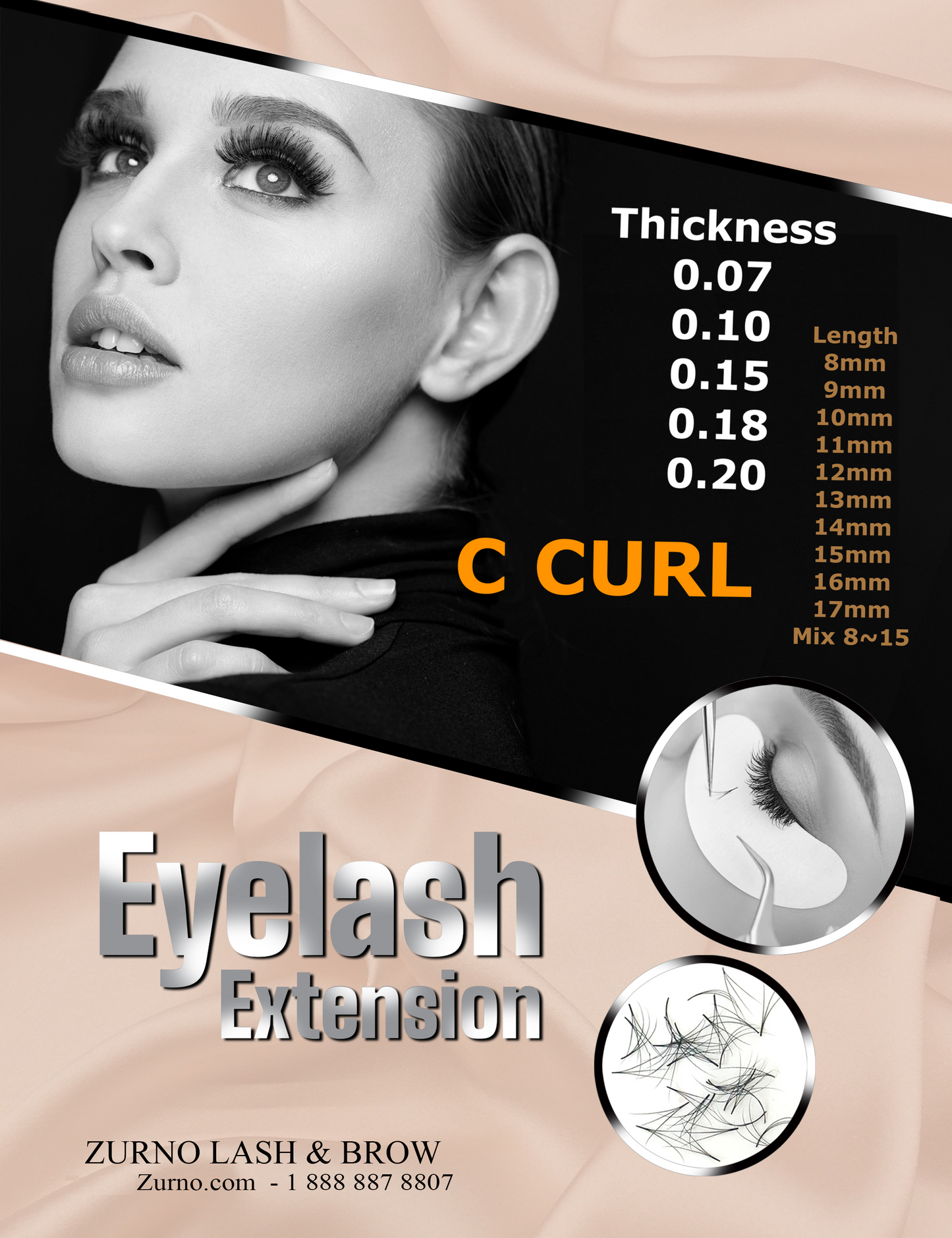 Classic Lash - C Curl - Thickness & Length Optional