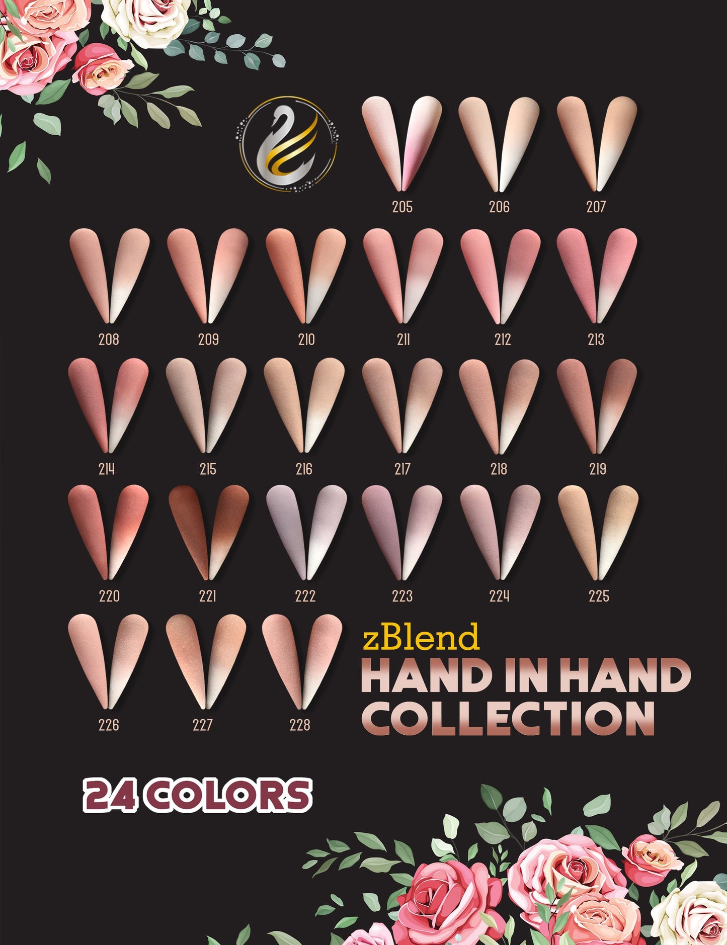 zBlend OR zGel | #205 - #228 Hand in Hand Collection - 24 Colors
