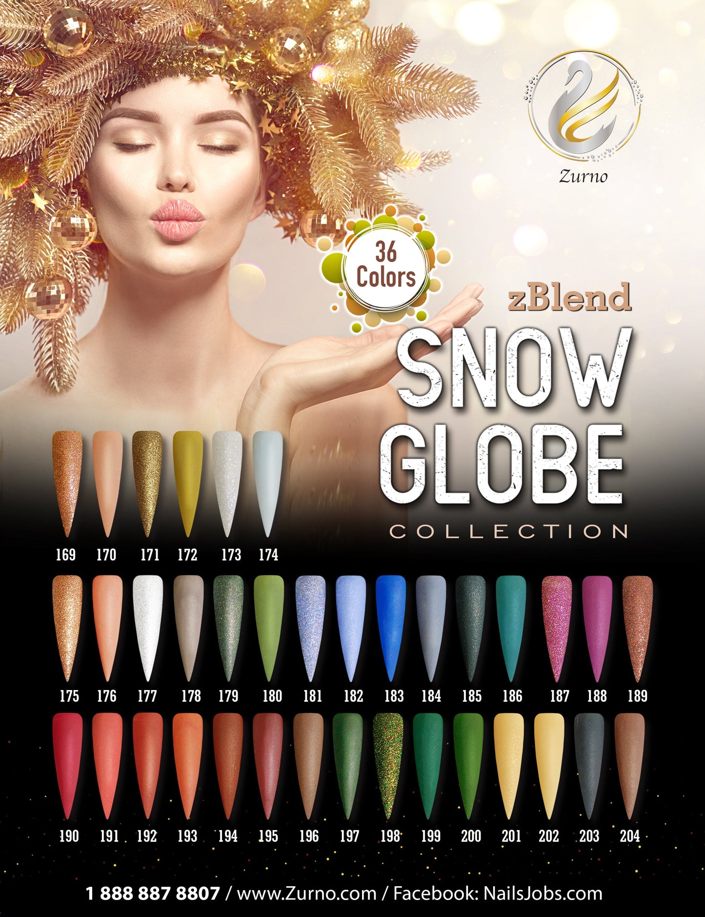 zBlend OR zGel | #169 - #204 Snow Globe Collection - 36 Colors