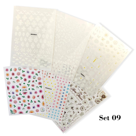 Sticker - Flower #09 - Set 6 pcs