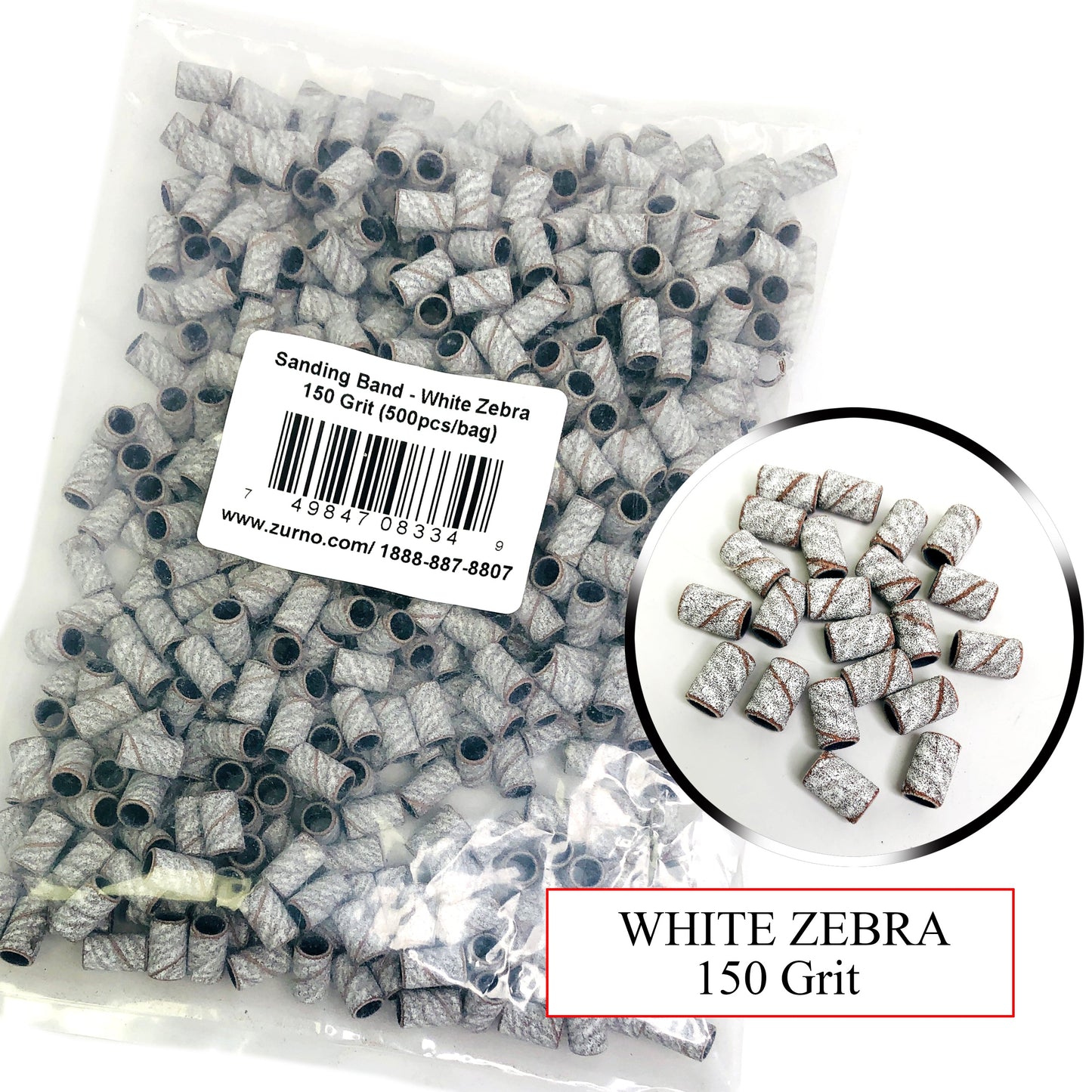 Sanding Band - White Zebra & Aluminum Oxide