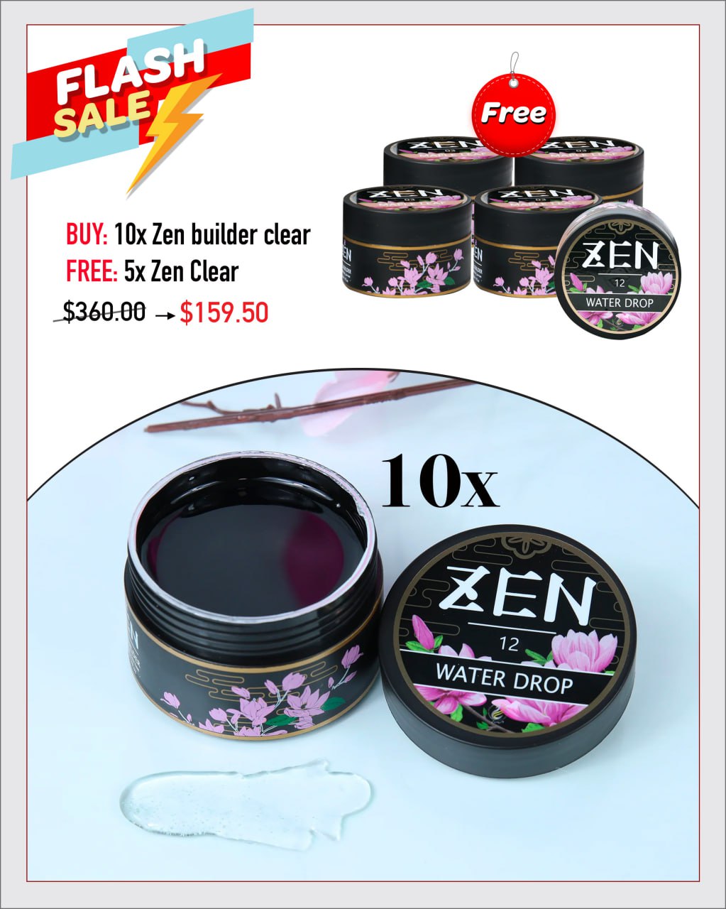 FLASH SALE - ZEN - Builder Gel Clear Bundle